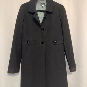 J. Crew Women's Elegant Black Trench Coat